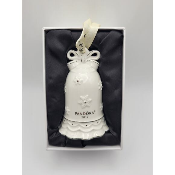 Pandora Limited Edition 2017 Porcelain Christmas Bell w/Box - Picture 5 of 9